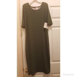 Lularoe dress julia xl new green striped